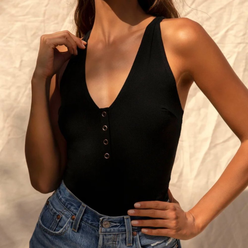NWOT Free People Snap Button Bodysuit 🎉🎊HOST PICK 🎉🎊